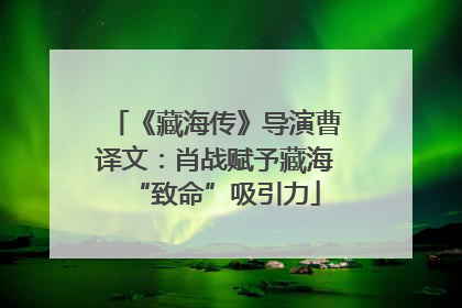 《藏海传》导演曹译文：肖战赋予藏海“致命”吸引力