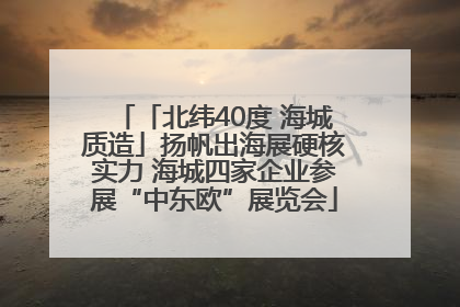 「北纬40度 海城质造」扬帆出海展硬核实力 海城四家企业参展“中东欧”展览会