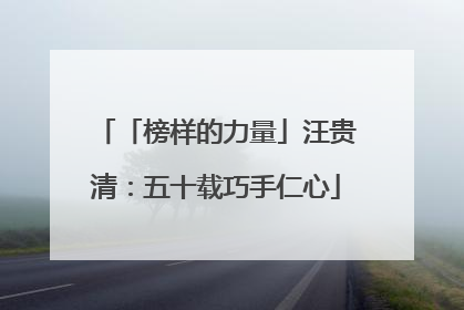 「榜样的力量」汪贵清：五十载巧手仁心