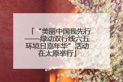 “美丽中国我先行——绿动双行线六五环境日嘉年华”活动在太原举行