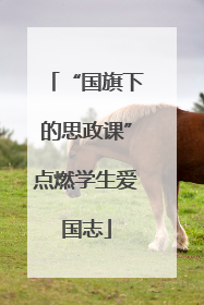 “国旗下的思政课”点燃学生爱国志