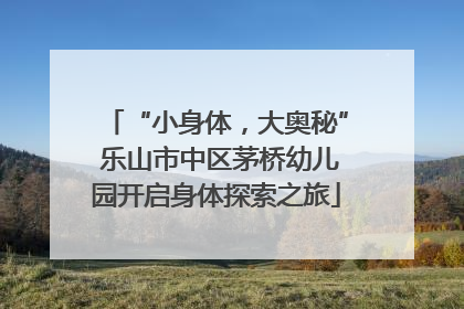 “小身体，大奥秘” 乐山市中区茅桥幼儿园开启身体探索之旅