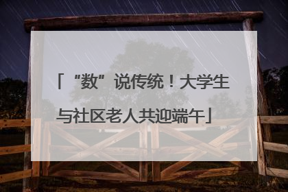 “数”说传统！大学生与社区老人共迎端午
