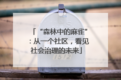 “森林中的麻雀”：从一个社区，看见社会治理的未来