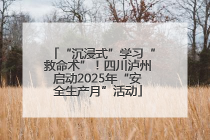 “沉浸式”学习“救命术”！四川泸州启动2025年“安全生产月”活动