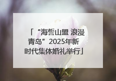 “海誓山盟 浪漫青岛”2025年新时代集体婚礼举行