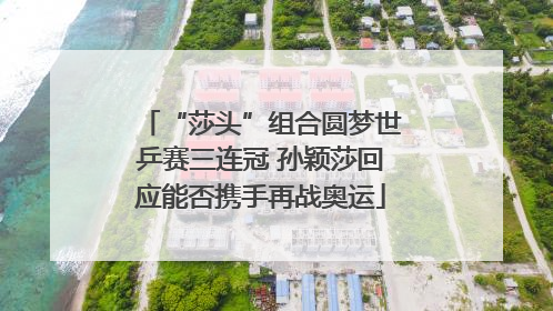 “莎头”组合圆梦世乒赛三连冠 孙颖莎回应能否携手再战奥运