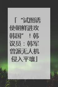 “试图诱使朝鲜进攻韩国”！韩议员：韩军曾派无人机侵入平壤