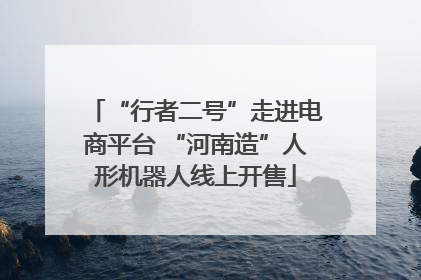 “行者二号”走进电商平台 “河南造”人形机器人线上开售
