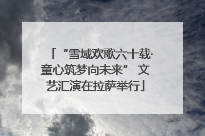 “雪域欢歌六十载·童心筑梦向未来” 文艺汇演在拉萨举行