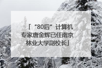 “80后”计算机专家唐金辉已任南京林业大学副校长