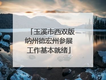 玉溪市西双版纳州德宏州参展工作基本就绪