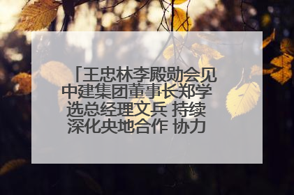 王忠林李殿勋会见中建集团董事长郑学选总经理文兵 持续深化央地合作 协力推动支点建设
