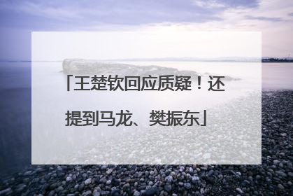 王楚钦回应质疑！还提到马龙、樊振东