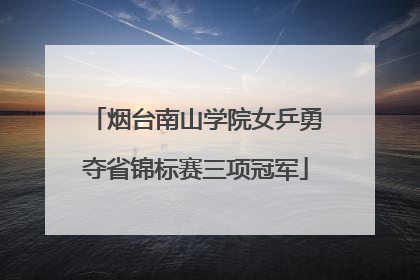 烟台南山学院女乒勇夺省锦标赛三项冠军