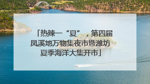 热辣一“夏”，第四届凤溪地万物集夜市暨潍坊夏季海洋大集开市