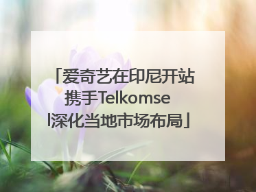 爱奇艺在印尼开站 携手Telkomsel深化当地市场布局