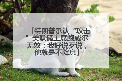 特朗普承认“攻击”美联储主席鲍威尔无效：我好说歹说，他就是不降息