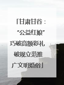 甘肃甘谷：“公益红娘”巧破高额彩礼 破规立范推广文明婚俗