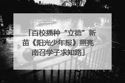 百校播种“立德”新苗《阳光少年报》照亮南召学子求知路