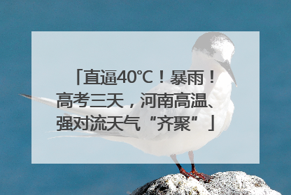 直逼40℃！暴雨！高考三天，河南高温、强对流天气“齐聚”