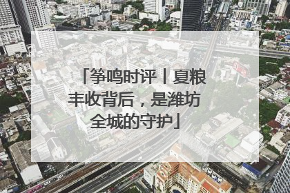 筝鸣时评丨夏粮丰收背后，是潍坊全城的守护