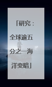研究：全球逾五分之一海洋变暗