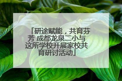 研途赋能，共育芬芳 成都龙泉二小与这所学校开展家校共育研讨活动