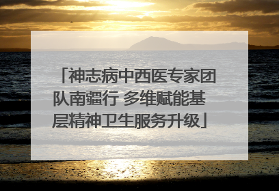 神志病中西医专家团队南疆行 多维赋能基层精神卫生服务升级