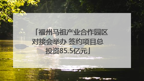 福州马祖产业合作园区对接会举办 签约项目总投资85.5亿元