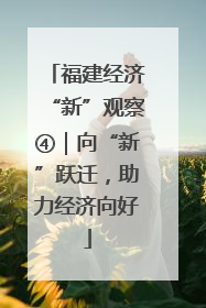福建经济“新”观察④｜向“新”跃迁，助力经济向好