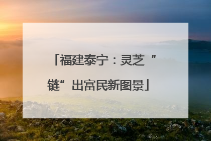 福建泰宁：灵芝“链”出富民新图景