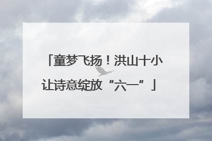 童梦飞扬！洪山十小让诗意绽放“六一”