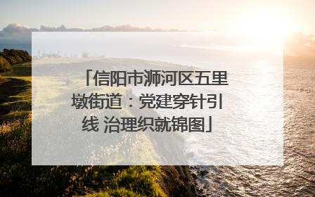 信阳市浉河区五里墩街道：党建穿针引线 治理织就锦图