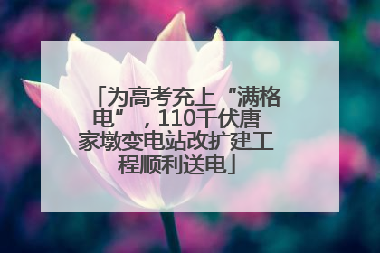 为高考充上“满格电”，110千伏唐家墩变电站改扩建工程顺利送电