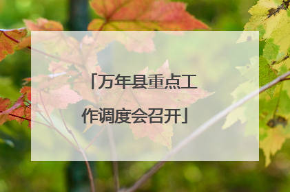 万年县重点工作调度会召开