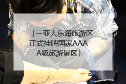 三亚大东海旅游区正式挂牌国家AAAA级旅游景区