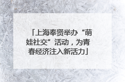 上海奉贤举办“萌娃社交”活动，为青春经济注入新活力
