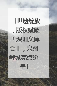 世遗绽放，版权赋能！深圳文博会上，泉州鲤城亮点纷呈