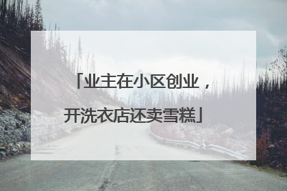 业主在小区创业，开洗衣店还卖雪糕