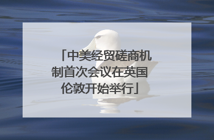 中美经贸磋商机制首次会议在英国伦敦开始举行