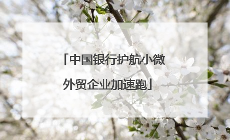中国银行护航小微外贸企业加速跑