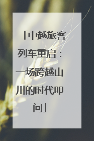 中越旅客列车重启：一场跨越山川的时代叩问