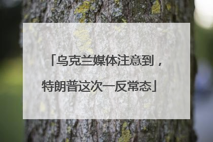乌克兰媒体注意到，特朗普这次一反常态