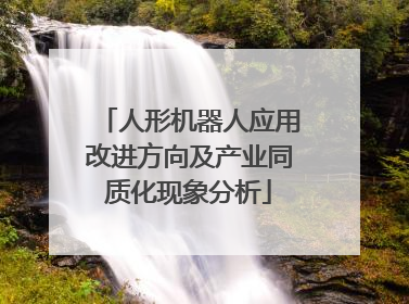 人形机器人应用改进方向及产业同质化现象分析