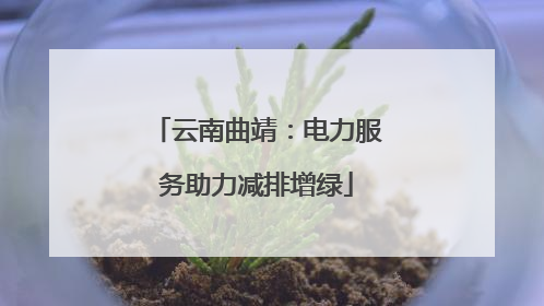 云南曲靖：电力服务助力减排增绿