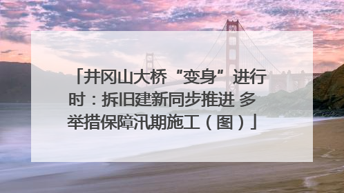 井冈山大桥“变身”进行时：拆旧建新同步推进 多举措保障汛期施工（图）