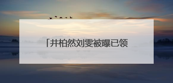 井柏然刘雯被曝已领证！网友集体送祝福