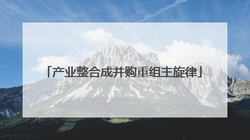 产业整合成并购重组主旋律