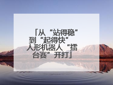 从“站得稳”到“起得快” 人形机器人“擂台赛”开打